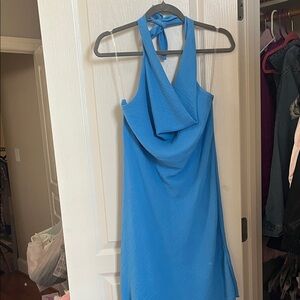 See You Monday Vibrant Blue Backless Dress